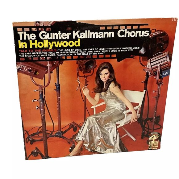 The Gunter Kallmann Chorus In Hollywood (Vinyl, 1968) 4 Corners Of The World VG+ - Picture 1 of 10